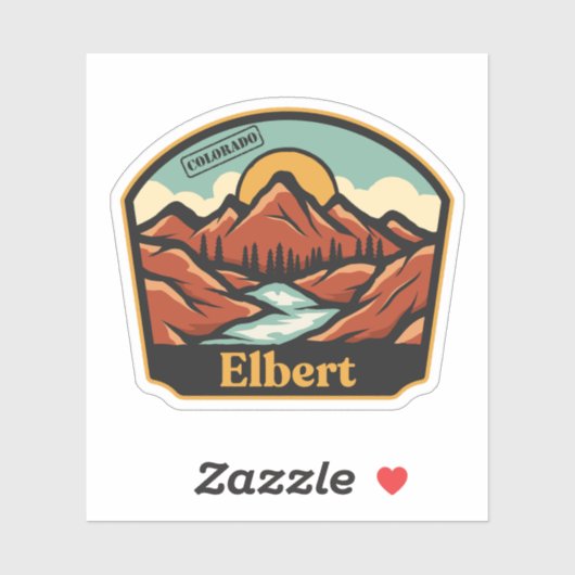 Sticker Elbert, Colorado (Feuille)