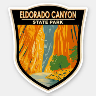 Sticker Eldorado Canyon State Park Colorado Art Vintage
