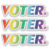 Sticker "électeur" Fierté lgbtq lgbt couleurs - (Devant)