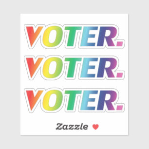 Sticker "électeur" Fierté lgbtq lgbt couleurs -