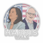 Sticker Élection de Harris Walz (Devant)