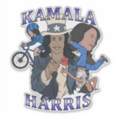 Sticker Élection de style rap bootleg de Kamala Harris (Devant)