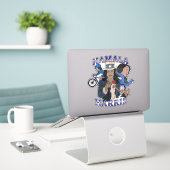 Sticker Élection de style rap bootleg de Kamala Harris (Ordinateur portable sur le bureau)