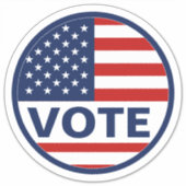 Sticker Élection du drapeau américain (Devant)