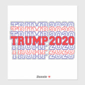 Sticker Élection présidentielle pro Trump 2020 USA (Feuille)