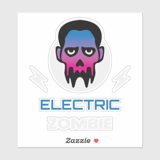 Sticker Electric Zombie Neon (Feuille)