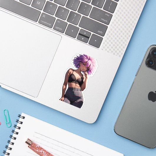 Sticker Élégance de la nuit (Ordinateur portable avec iPhone)