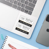 Sticker Élégant ajouter logo noir et blanc service d'affai (Ordinateur portable avec iPhone)