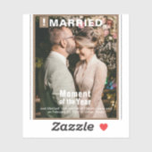 Sticker Élégant Amusement Ajouter Photo Custom-Cut Vinyl S (Feuille)