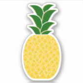 Sticker Élégant ananas jaune (Devant)