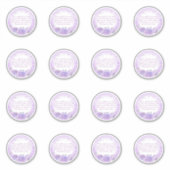 Sticker Élégant Argent et Rose violet clair Papillon