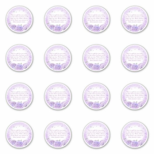 Sticker Élégant Argent et Rose violet clair Papillon (Devant)