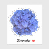 Sticker Elégant bleu perwinkle hydrangée florale (Feuille)