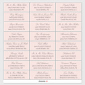 Sticker Élégant Blush Grey Script 24 Mariage Adresse du cl (Feuille)
