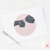 Sticker élégant Bow noir rose (Enveloppe)