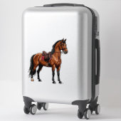 Sticker Elegant Brown Horse (Sur valise)
