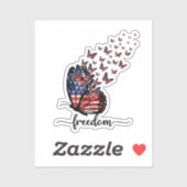 Sticker Elegant Butterflies | American Flag | Freedom (Feuille)