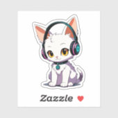 Sticker Élégant casque pour chats (Feuille)