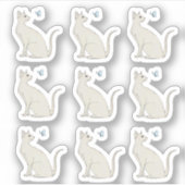 Sticker Élégant chat avec papillon (Devant)