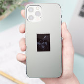 Sticker Élégant cheval noir peint à la main (Téléphone)