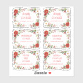 Sticker Elegant Christmas Frame For Cookies Exchange (Feuille)