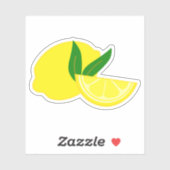Sticker Élégant citron jaune (Feuille)