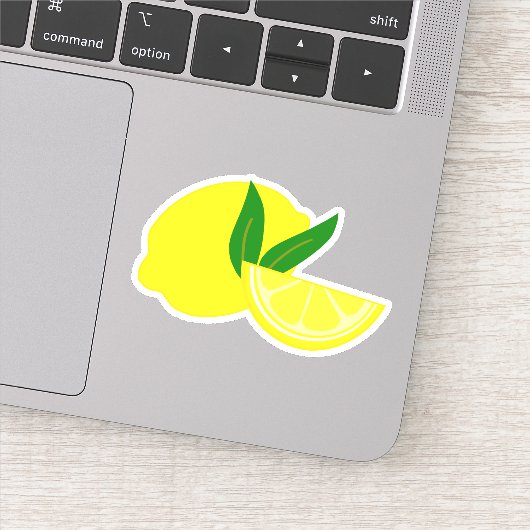 Sticker Élégant citron jaune (Détail)
