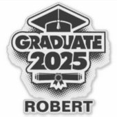 Sticker Elegant Clean Minimal Simple Graduation Classic (Devant)