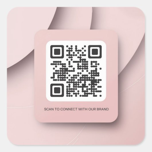 Sticker élégant de code QR rose pour les entrepris (Devant)