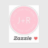 Sticker Élégant do-it-yourself Couples Monogramme & Editab (Feuille)