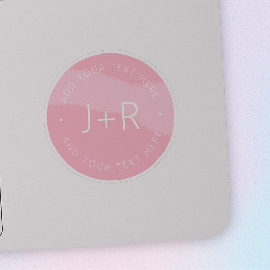 Sticker Élégant do-it-yourself Couples Monogramme & Editab