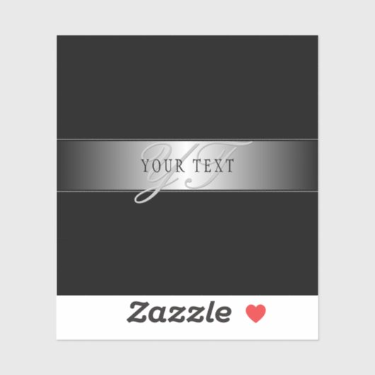 Sticker Élégant écriture de script de monogramme modifiabl (Feuille)