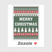 Sticker Élégant élégant Joyeux Noël (Feuille)