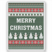 Sticker Élégant élégant Joyeux Noël (Devant)