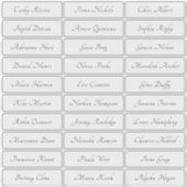 Sticker Élégant et transparent nom d'invité traditionnel (Devant)