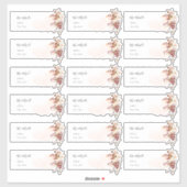 Sticker Elegant Fall Foliage Eucalyptus Adresse d'invité (Feuille)