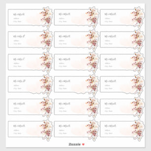 Sticker Elegant Fall Foliage Eucalyptus Adresse d'invité