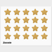 Sticker Elegant Gold Parties scintillant Star (Feuille)