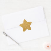 Sticker Elegant Gold Parties scintillant Star (Enveloppe)