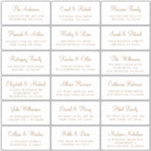 Sticker Elegant Gold Script Mariage Adresse du client (Devant)