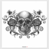 Sticker Élégant Goth Romantique (Feuille)