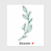 Sticker Elegant Green Leaf (Feuille)