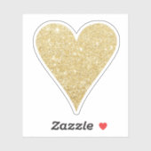 Sticker Élégant joli joli joli joli coeur de parties scint (Feuille)
