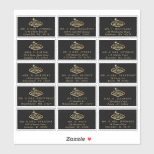 Sticker Elégant Las Vegas Destination Mariage Adresse