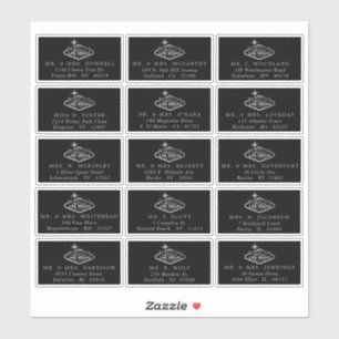 Sticker Elégant Las Vegas Destination Mariage Adresse