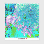 Sticker Élégant Limelight rose et bleu Hydrangea (Feuille)