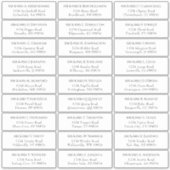 Sticker Elégant Mariage Adresse d'invité (Devant)