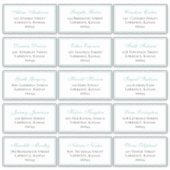 Sticker Elégant Mariage Bleu Adresse individuelle (Devant)