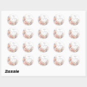 Sticker élégant Mariage Floral avec personnalisati (Feuille)