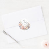 Sticker élégant Mariage Floral avec personnalisati (Enveloppe)